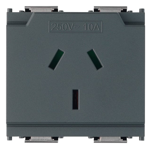 VIMAR - PRESA SICURY 2P+T 10A AUSTRALIA GRIGIO