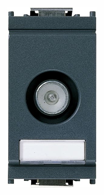 VIMAR - Presa Passante Grigio Coassiale Tv-Rd-Sat 5-2400 Mhz Connettore Maschio Attenuazione Derivazione 10 Db