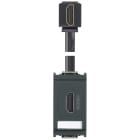 VIMAR - Presa HDMI 2.1B con cavo a 90° grigio - Standard Keystone, Uscita cavo a 90°