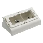 VIMAR - Scatola da Tavolo Inclinata con Serracavo e Supporto per 6 Moduli Bianco Adatta a Placca Classica