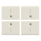 VIMAR - QUATTRO MEZZI TASTI 1M SIMBOLO I BIANCO