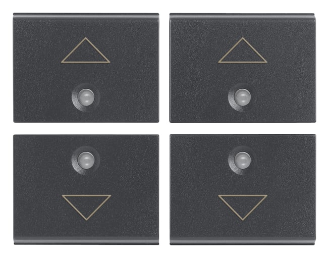 VIMAR - QUATTRO MEZZI TASTI 1M FRECCIA GRIGIO