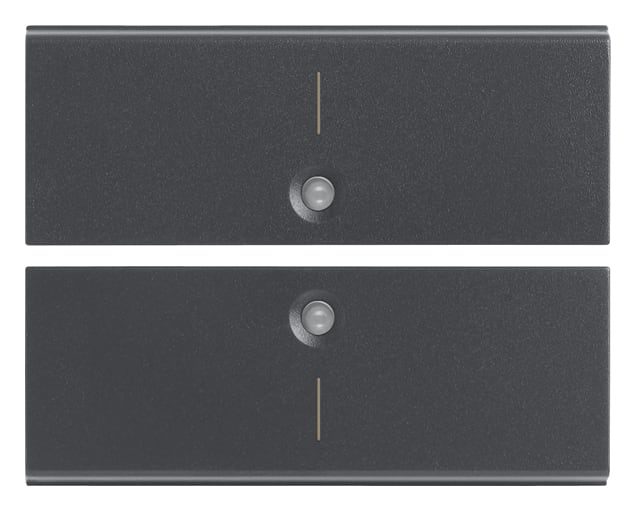 VIMAR - DUE MEZZI TASTI 2M SIMBOLO I GRIGIO