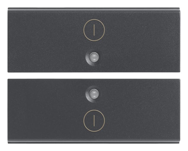 VIMAR - DUE MEZZI TASTI 2M SIMBOLO I O GRIGIO