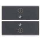 VIMAR - DUE MEZZI TASTI 2M SIMBOLO I O GRIGIO