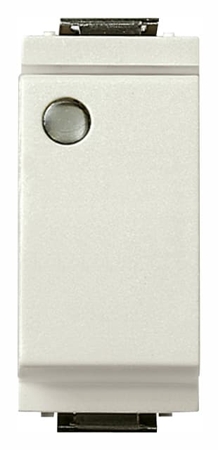 VIMAR - Deviatore 1P 16Ax Bianco Luminoso per Segnalazione - Modulo Ridotto 200W con Alimentatore Integrato