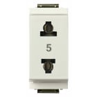 VIMAR - Presa Standard Euroamericano 2P 15A Bianco con Spinotti Paralleli Ø4,8Mm