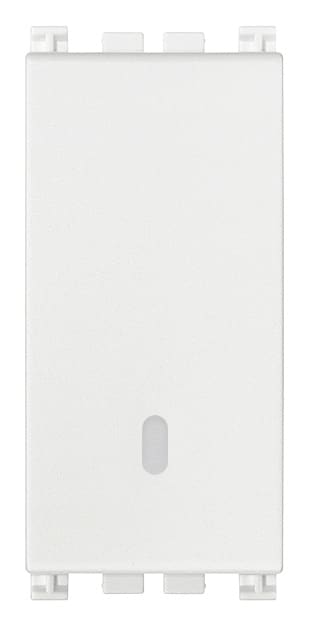 VIMAR - Invertitore 1P 16Ax Bianco Illuminabile Tasto Sostituibile 250 V~ Max 200 W Per Lampade Con Alimentatore Integrato