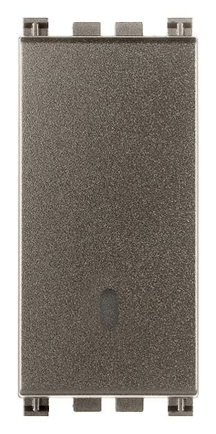 VIMAR - Invertitore 1P 16Ax Metal Illuminabile Tasto Sostituibile Max 200 W Lampade Alimentatore Integrato