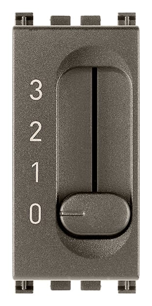 VIMAR - Commutatore a Slitta 1P 6(2)A Metal 250V~ 4 Posizioni per Velocità Ventil-Convettori