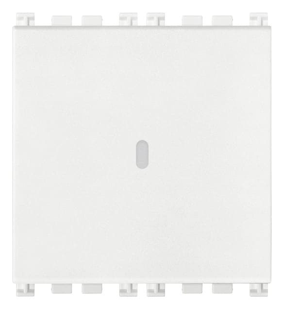 VIMAR - Devaitore 1P 10Ax Assiale Bianco Illuminabile Tasto Sostituibile 2 Moduli 100W Alimentatore Integrato