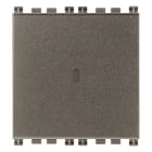 VIMAR - Deviatore 1P 10Ax Assiale Metal Illuminabile Tasto Sostituibile 250V~ 2 Moduli 100W Lampade con Alimentatore Integrato