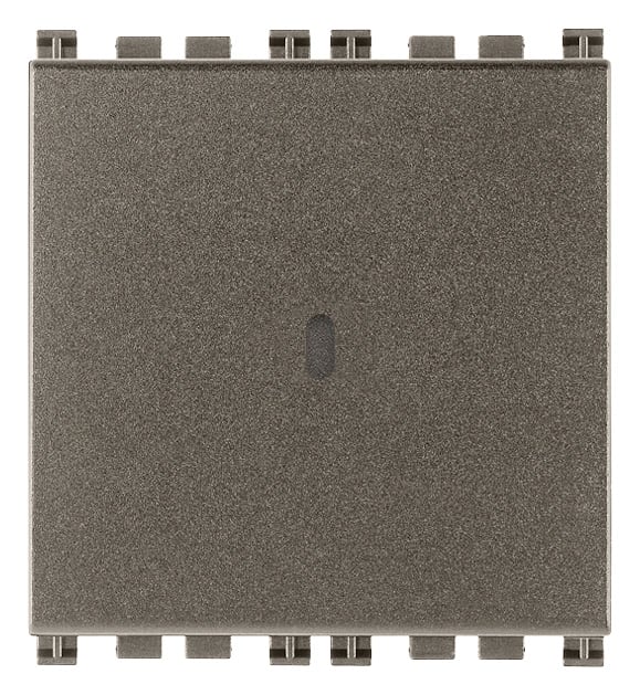 VIMAR - Invertitore 1P 16Ax Assiale Metal Illuminabile Tasto Sostituibile 250V~ 2 Moduli 200W Lampade Alimentatore Integrato