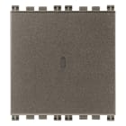 VIMAR - Invertitore 1P 16Ax Assiale Metal Illuminabile Tasto Sostituibile 250V~ 2 Moduli 200W Lampade Alimentatore Integrato