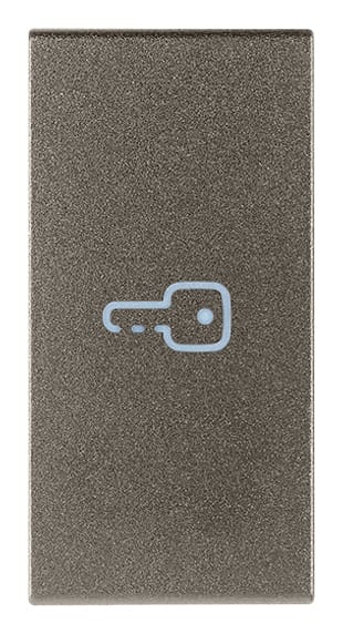 VIMAR - Tasto Modulo 1M Assiale Illuminabile Metal Simbolo Chiave Intercambiabile