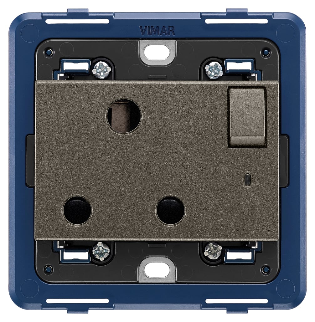VIMAR - PRESA 2P+T 15A INGLESE INTERR. METAL
