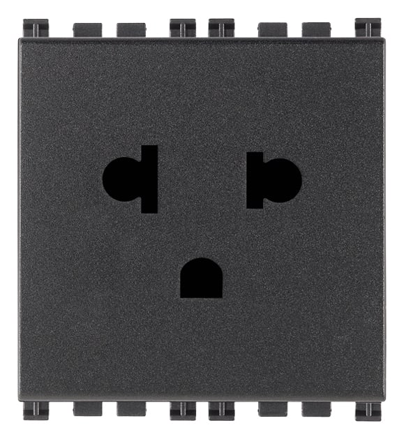 VIMAR - PRESA SICURY 2P+T 16A USA+EU GRIGIO