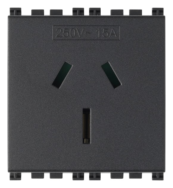 VIMAR - PRESA SICURY 2P+T 15A AUSTRALIA GRIGIO