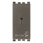 VIMAR - Alimentatore USB C 5V 1,5A Metal per Dispositivi Elettronici con Uscita Tipo C