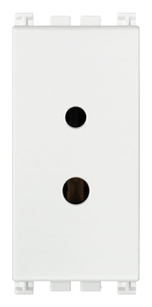 VIMAR - Presa Polarizzata 2P 6A 24V Bianco - Per Spine 01616 E 01617 (1 Spinotto Ø 3 Mm E 4 Mm), Morsetti A Vite. Impianti Hi-Fi, Filodiffusione