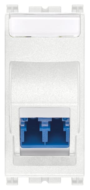 VIMAR - Presa Ottica Monomodale 9/125 µm Lc Bianco con Adattatore Duplex