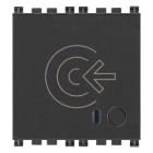 VIMAR - Fuoriporta RFID IoT grigio, lettore smart card, configurazione via app, Bluetooth 5.0, sistema mesh, 1 uscita relè, LED regolabile, 100-240 V, 2 moduli.