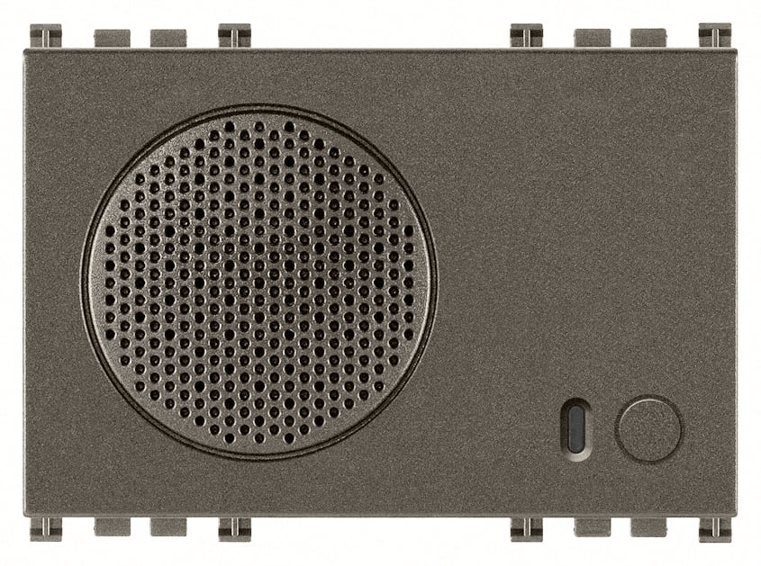 VIMAR - Sirena Da Interno Metal - 2 Suonerie Selezionabili, Volume Beep, Led Rosso - 3 Moduli