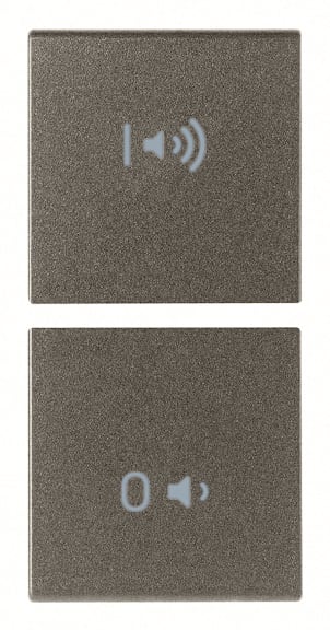 VIMAR - Due Tasti Metal On/Off Volume Intercambiabili 1 Modulo Simboli I E O.