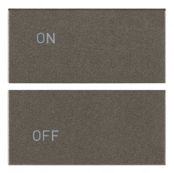 VIMAR - DUE MEZZI TASTI 2M SIMBOLI ON/OFF METAL