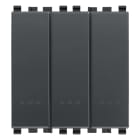 VIMAR - Deviateur Grigio 1P 20Ax Indipendente - 2 Moduli 250W Lampade Alimentatore Integrato