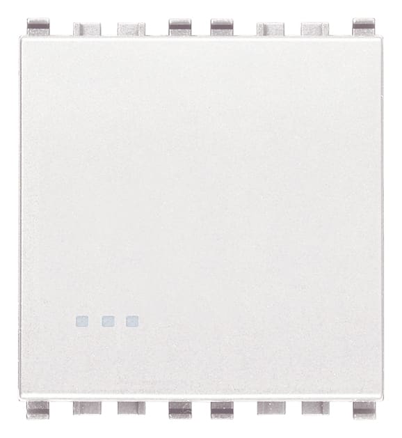 VIMAR - Invertitore 1P 16Ax 2M Bianco Illuminabile Tasto Sostituibile 250 V~ 2 Moduli 200 W Per Lampade Con Alimentatore Integrato