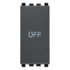 VIMAR - PULSANTE 1P NO+NC 10A SIMBOLO OFF GRIGIO