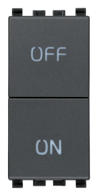 VIMAR - DUE PULSANTI INDIPEND.NO+NC 10A GRIGIO