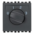 VIMAR - Commutatore Rotativo 1P 6(3)A Grigio - Regolatore Velocità Ventil-Convettori 4 Posizioni 250 V~ Illuminabile