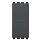 VIMAR - Deviatore 1P 16Ax Assiale Grigio - Illuminabile, Tasto Sostituibile, Max 200 W Per Lampade Con Alimentatore Integrato