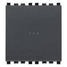 VIMAR - Deviatore 1P 16Ax Assiale Grigio - Tasto Illuminabile, Sostituibile, 2 Moduli. Max 200 W Per Lampade Con Alimentatore Integrato