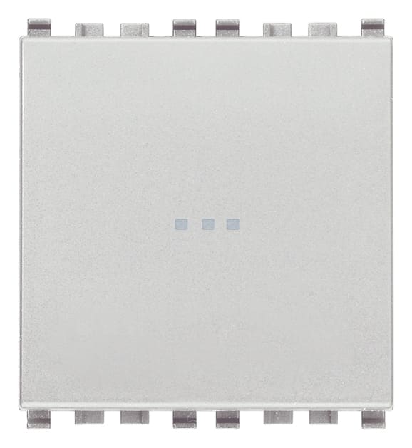 VIMAR - Deviatore 1P 16Ax Assiale 2M Next - Illuminabile, Tasto Sostituibile, 2 Moduli, 250 V~ 200 W, Lampade con Alimentatore Integrato