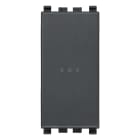 VIMAR - Invertitore 1P 16Ax Assiale Grigio - 250 V~ Illuminabile, Tasto Sostituibile, Max 200 W Per Lampade Con Alimentatore Integrato