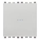 VIMAR - Invertitore 1P 16Ax Assiale 2M Next - 250 V~ Illuminabile, Tasto Sostituibile, 2 Moduli. Max 200 W Per Lampade Con Alimentatore Integrato