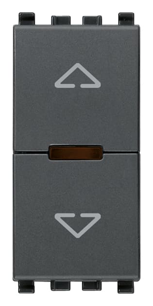 VIMAR - Commutatore Elettronico Centralizzabile Grigio per Tapparelle con Orientamento Lamelle e Uscite a Relè 0,6-2A 220-240V~ 50/60Hz