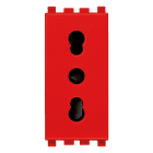 VIMAR - PRESA 2P+T 16A P17/11 ROSSO