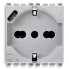 VIMAR - Presa Universale con USB C Sicury Standard Italiano 16A 250V 15W 3A 5V 1 Uscita Tipo C per Dispositivi Elettronici 2 Moduli