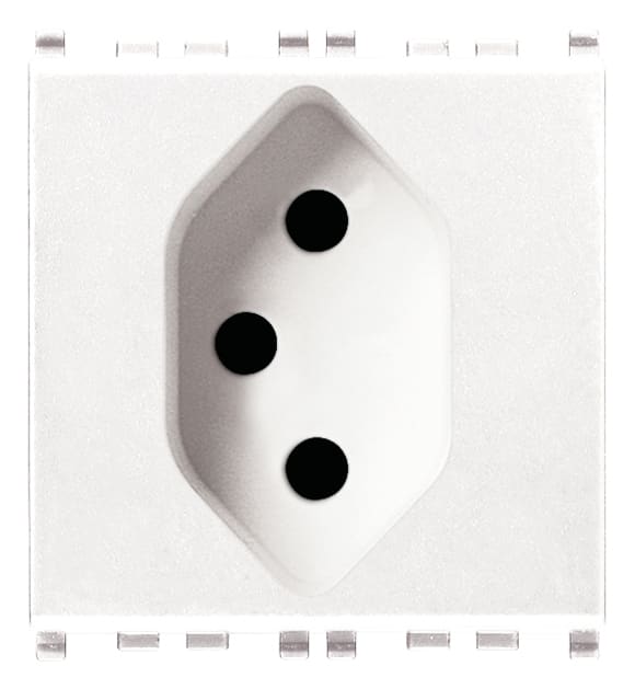 VIMAR - Presa Sicury 2P+T 10A Svizzero 13 Bianco - Standard Tipo 13, 2 Moduli