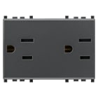 VIMAR - 2 PRESE SICURY 2P+T 15A USA+SASO GRIGIO