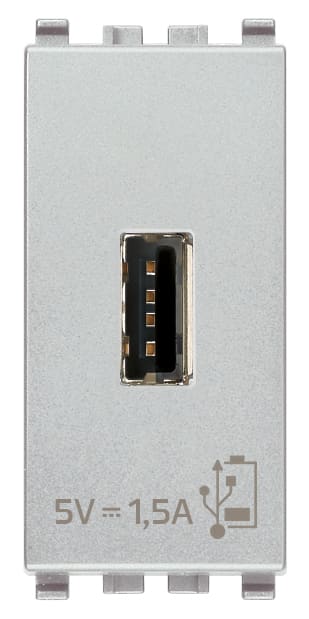 VIMAR - Unità di Alimentazione USB 5V 1,5A per Dispositivi Elettronici con Uscita Tipo A
