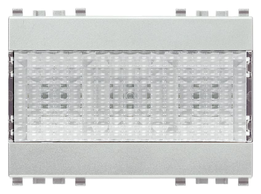 VIMAR - Lampada Emergenza Led 3M 120-230V Alta Efficienza Dispositivo Automatico Batterie Ricaricabili Autonomia 1 Ora 3 Moduli