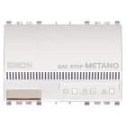 VIMAR - Rivelatore Elettronico Metano Bianco con Segnalazione Acustica ed Ottica - Gas Stop Metano 230V~ 50-60 Hz, 3 Moduli, Fornito con Bomboletta 01899