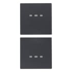 VIMAR - DUE MEZZI TASTI 1M NEUTRO PERS. GRIGIO