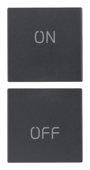 VIMAR - DUE MEZZI TASTI 1M SIMBOLI ON/OFF GRIGIO