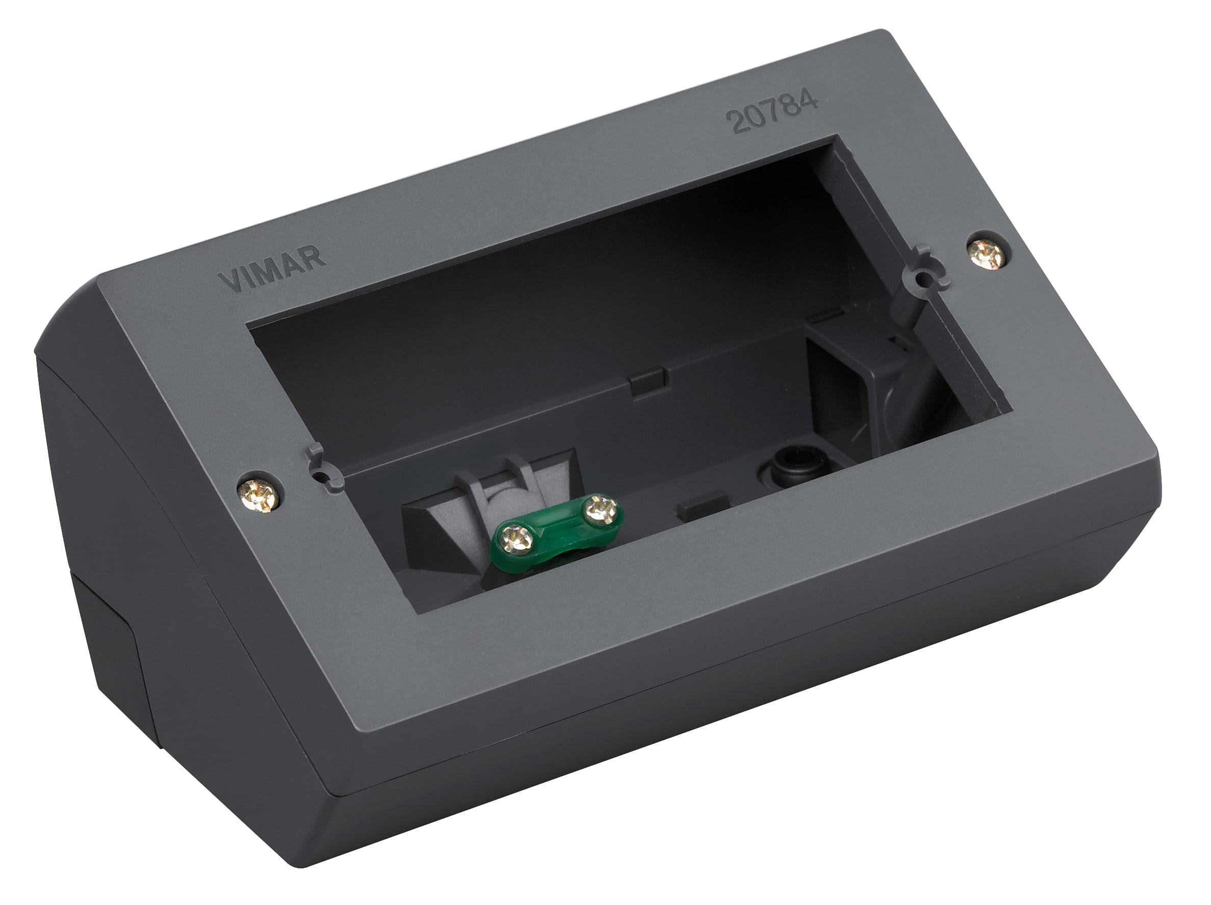VIMAR - Scatola da Tavolo Grigio per Installazione 4 Moduli Eikon con Supporto e Placca